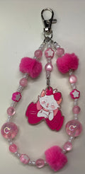 Sassy & Sweet: Marie Hot Pink Fluff Bag Charm 🎀
