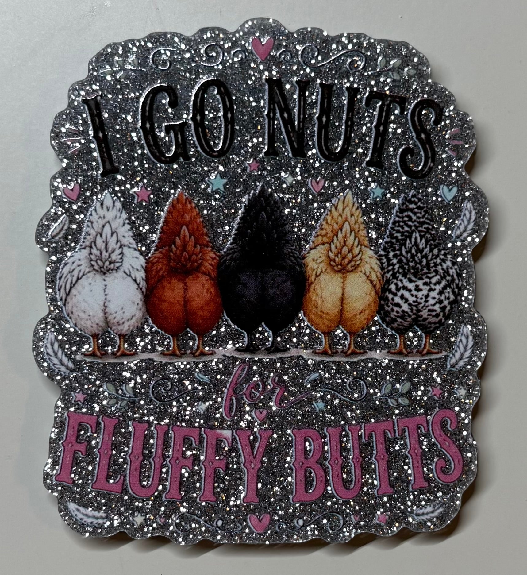 I Go Nuts For Fluffy Butts Medium Magnet