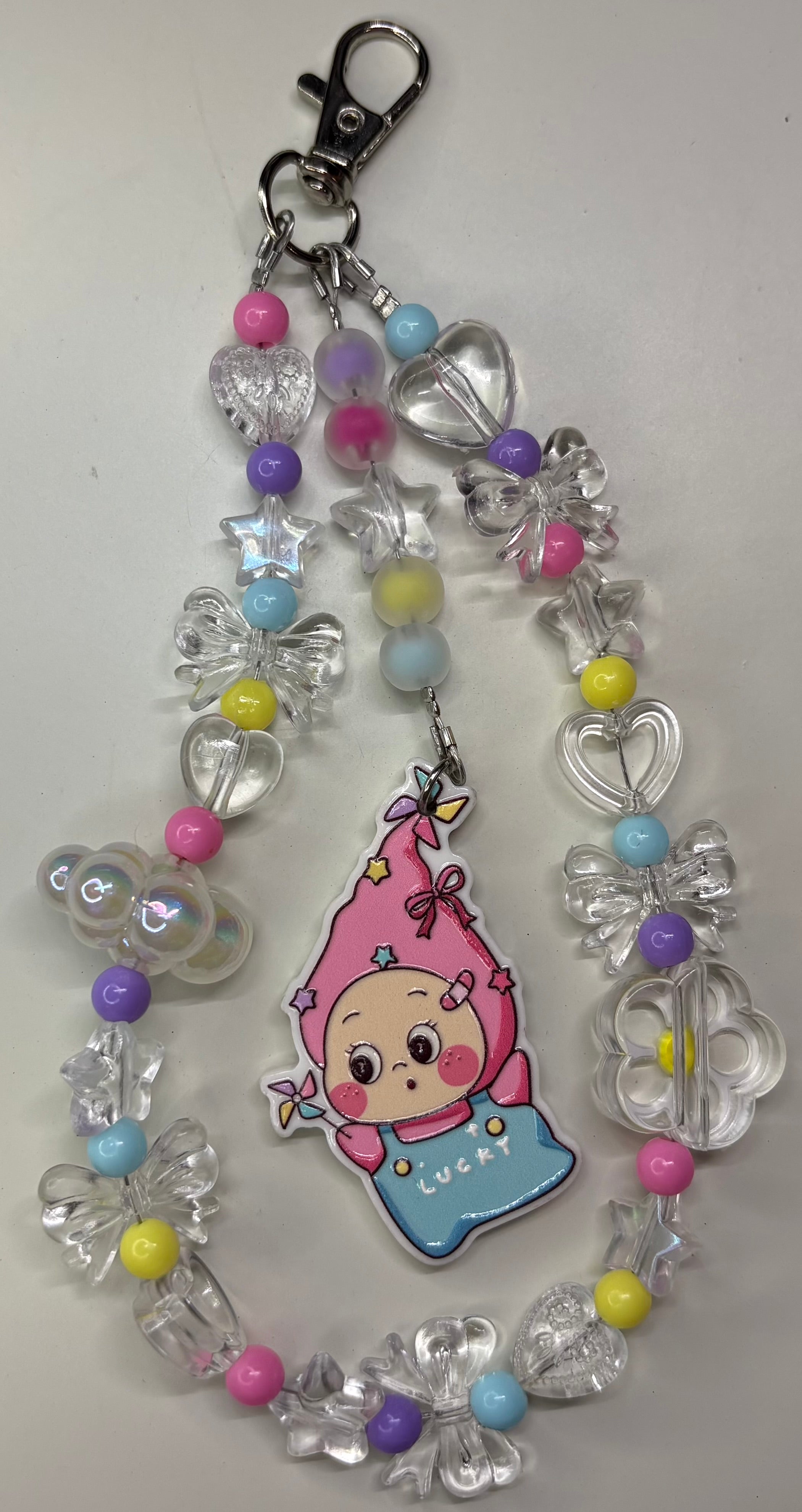 Total Cutie: Pastel Twinkle Twinkle Beaded Bag Charm 🌟