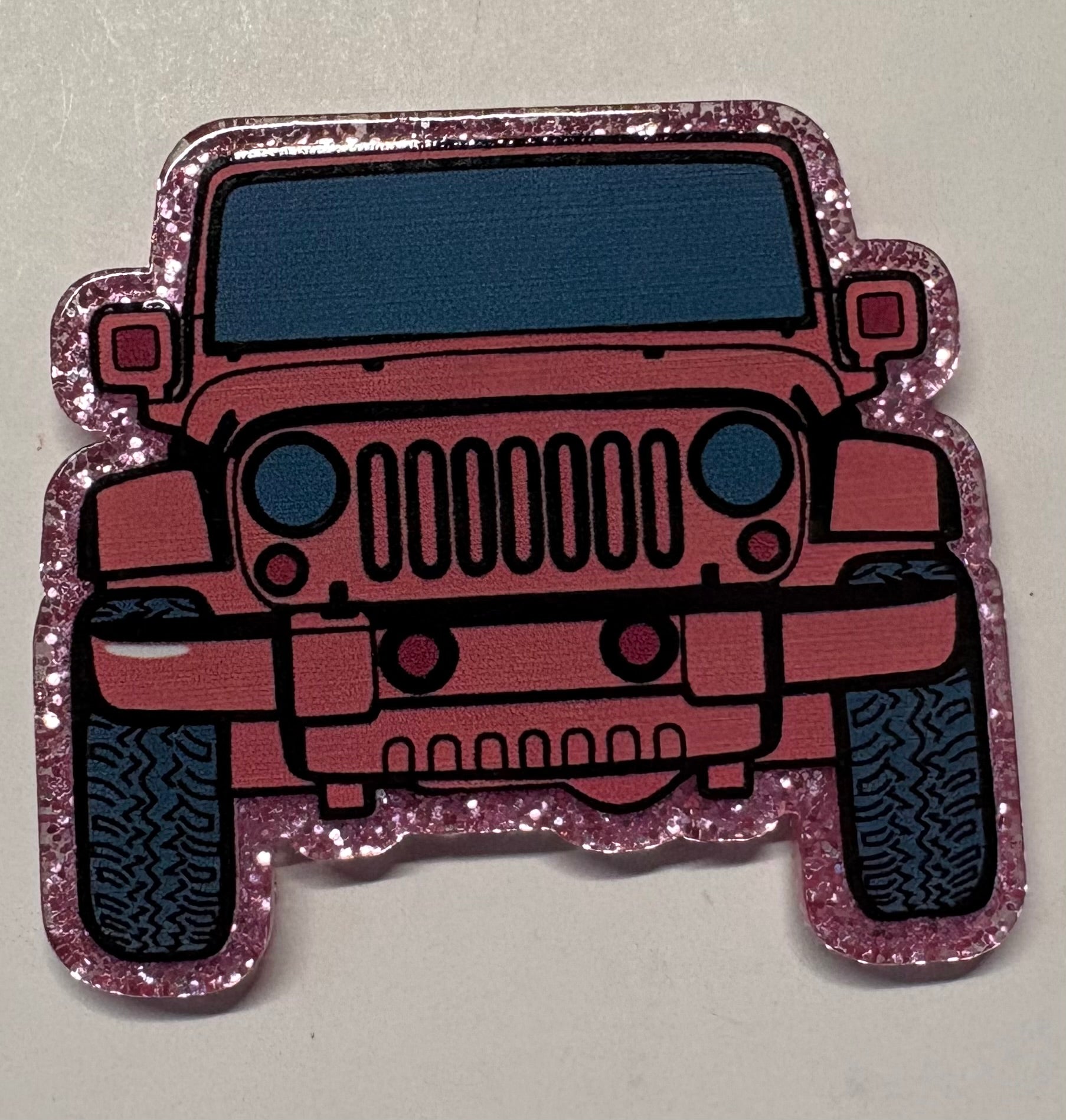 Pink Jeep Magnet