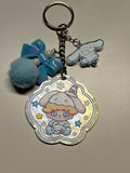 Dreamy Cinnamoroll x Dimoo Pastel Blue Junk Keychain 🩵
