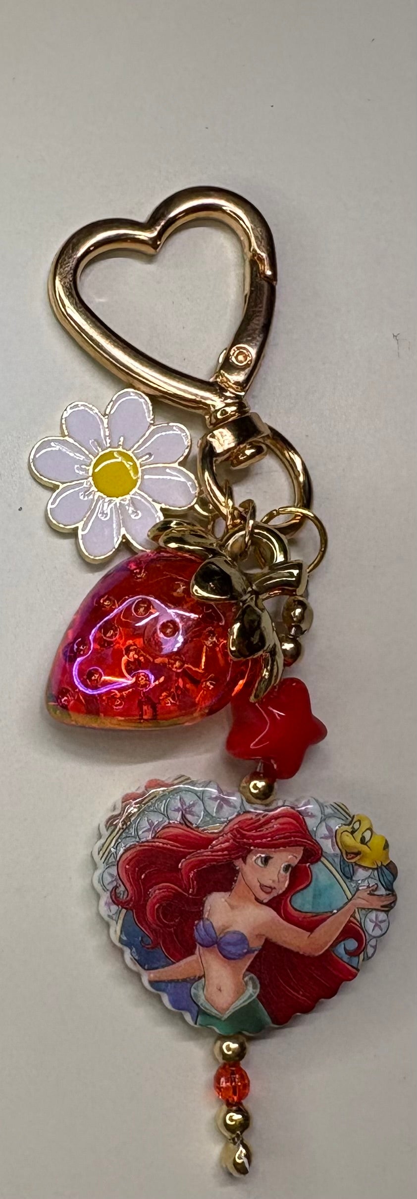 Part of Your World: Ariel & Strawberry Junk Keychain 🧜‍♀️