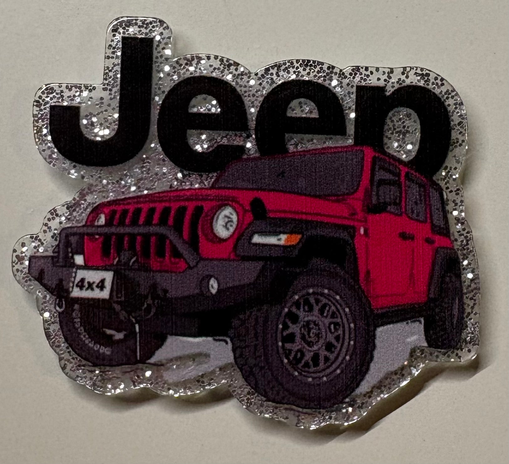 Pink Jeep Magnet
