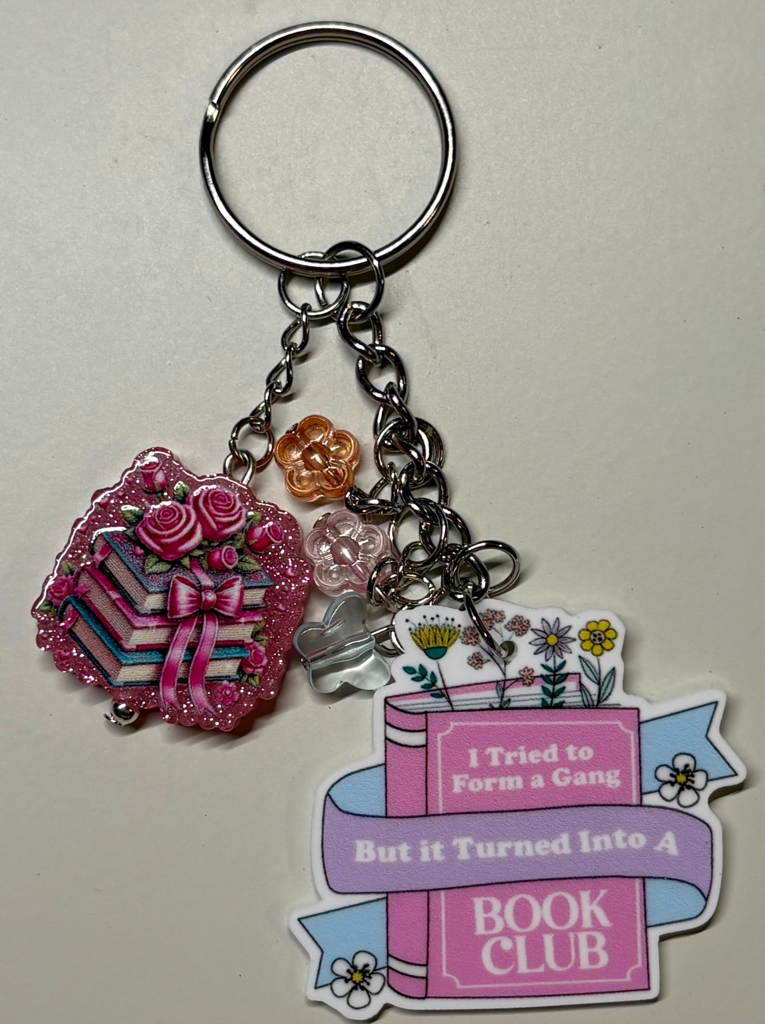 📚 The "Accidental Book Club" Maximalist Keychain