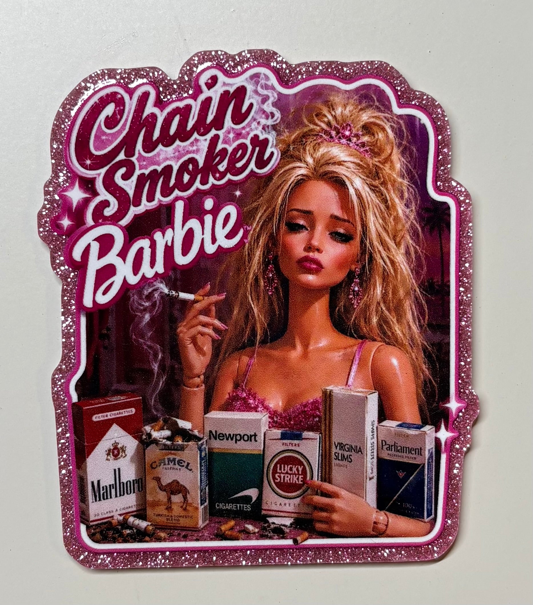 Chain Smoker Barbie Medium Magnet