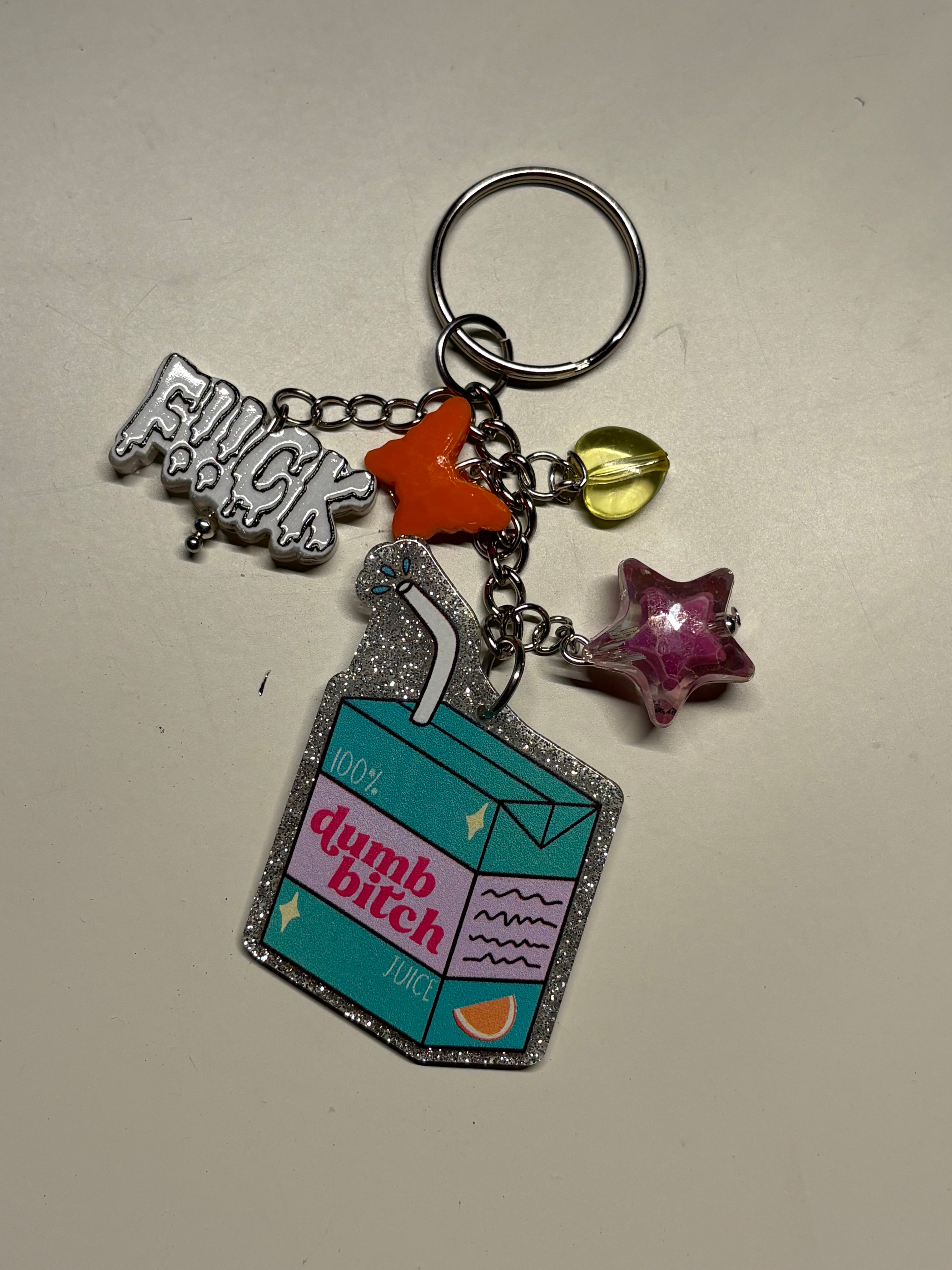 100% "Dumb Bitch Juice" Alt-Grunge Junk Keychain