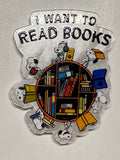 Snoopy Books Magnet