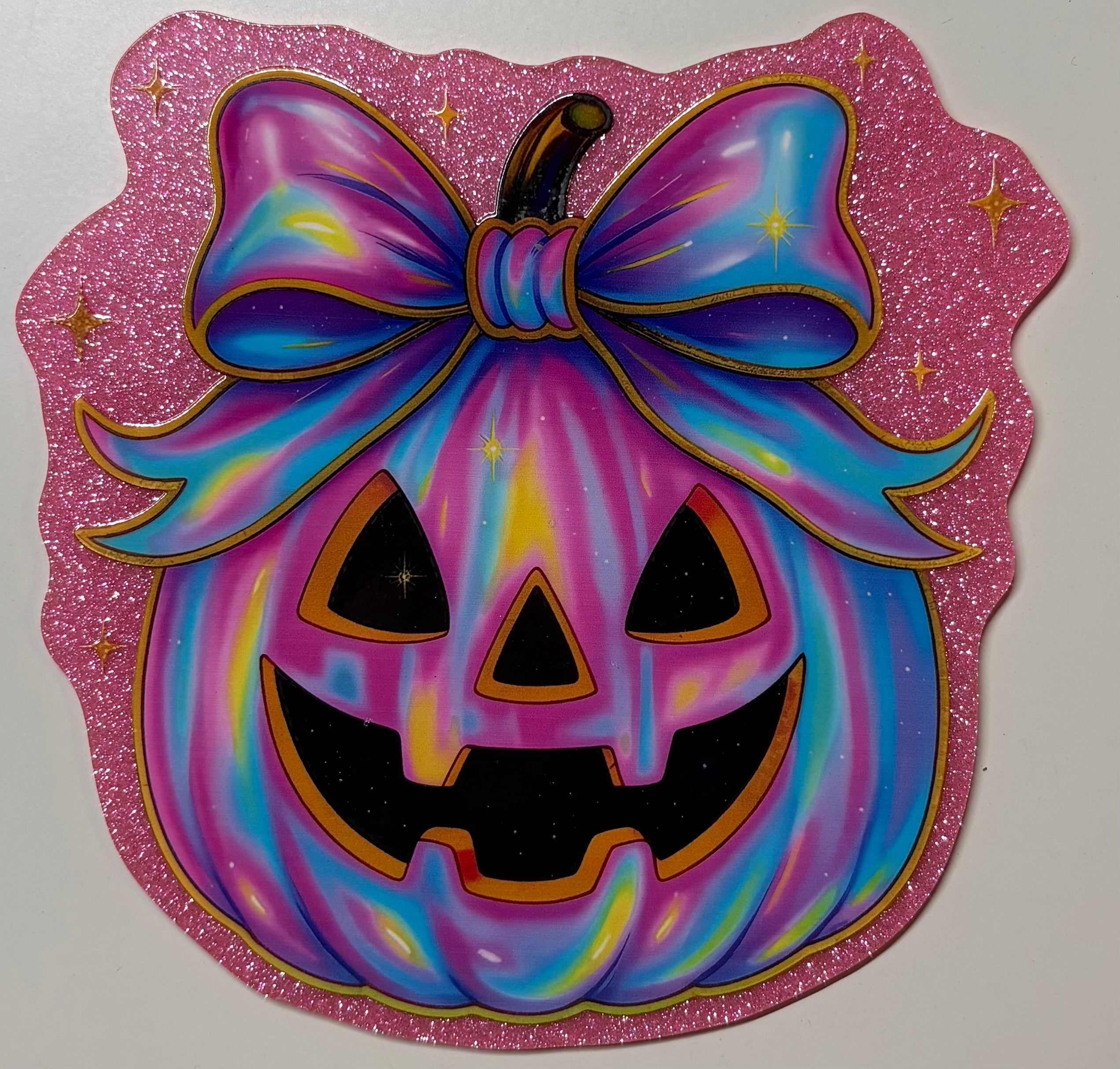 Pastel Goth Rainbow Pumpkin Jumbo Magnet