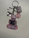 "How to Be a Nurse" Skeleton Bookworm Junk Keychain