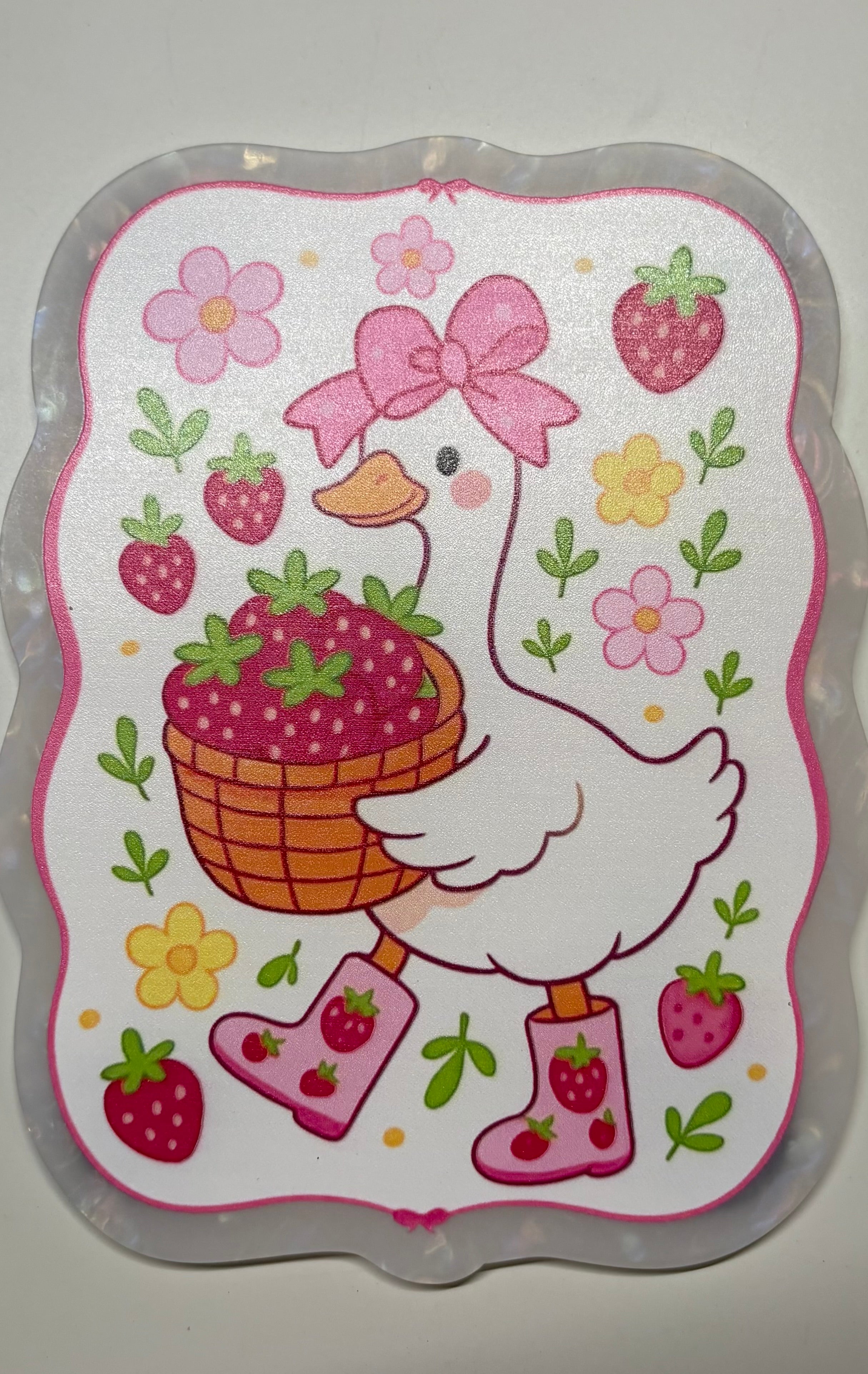 Goose & Strawberries Jumbo Magnet