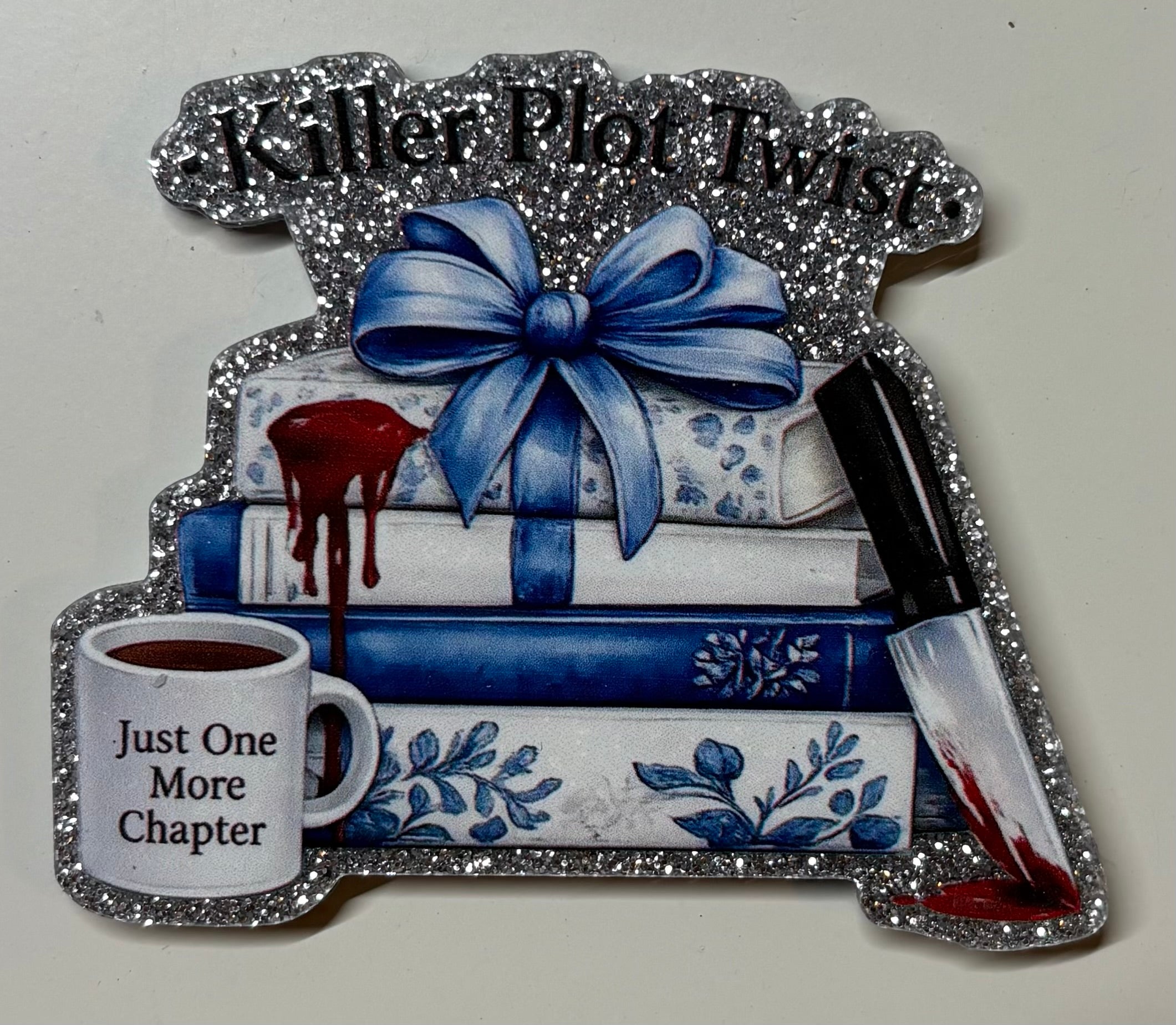 "Killer Plot Twist" Thriller Bookworm Medium Magnet