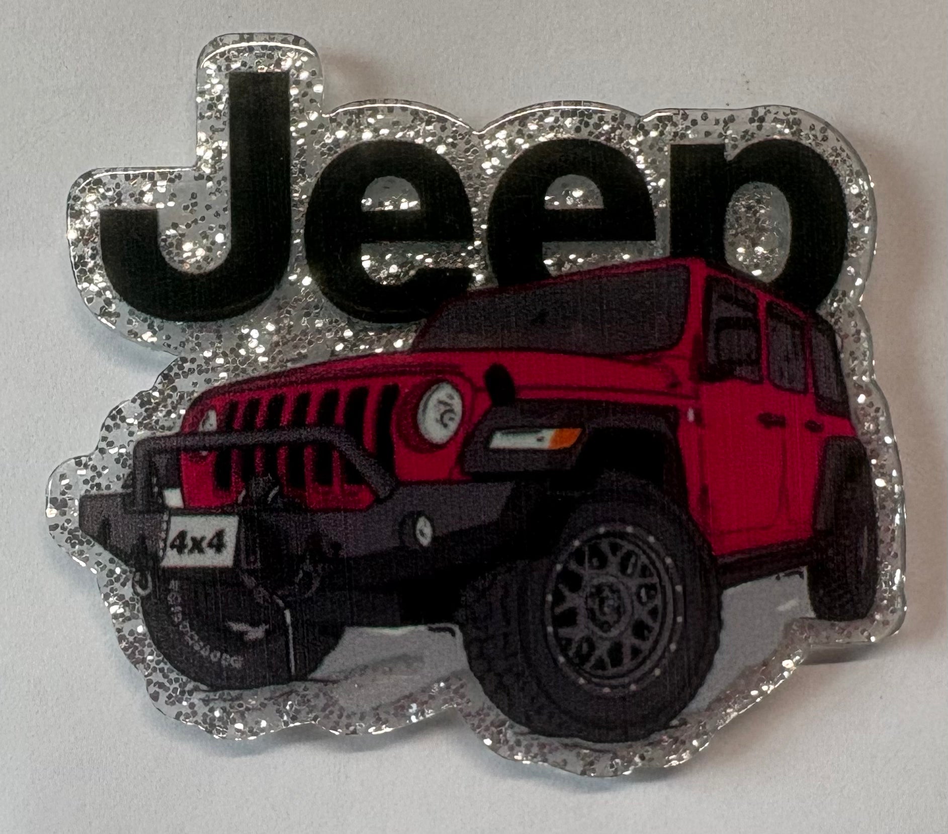 Pink Jeep Magnet