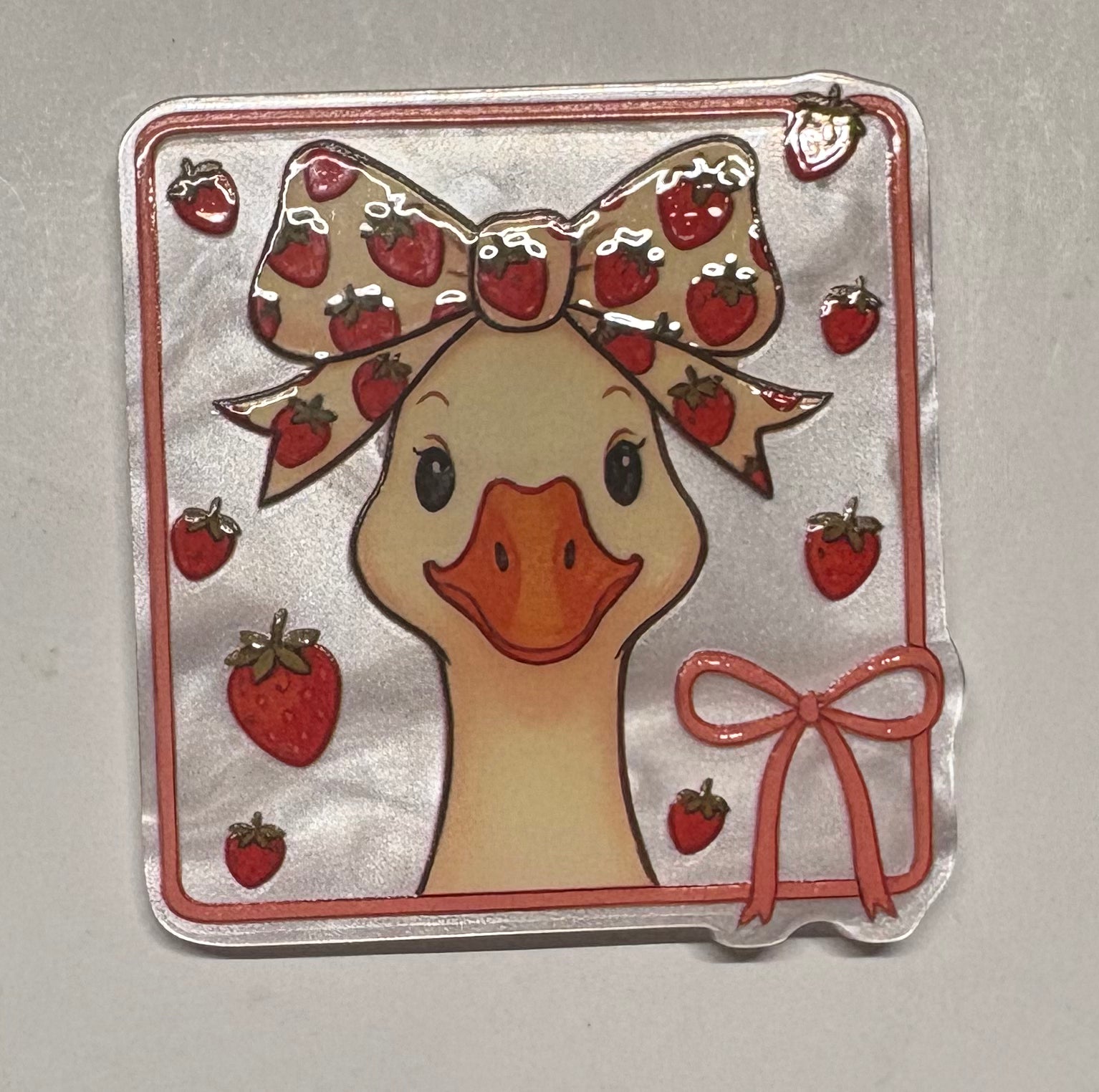 Strawberry Goose Magnet