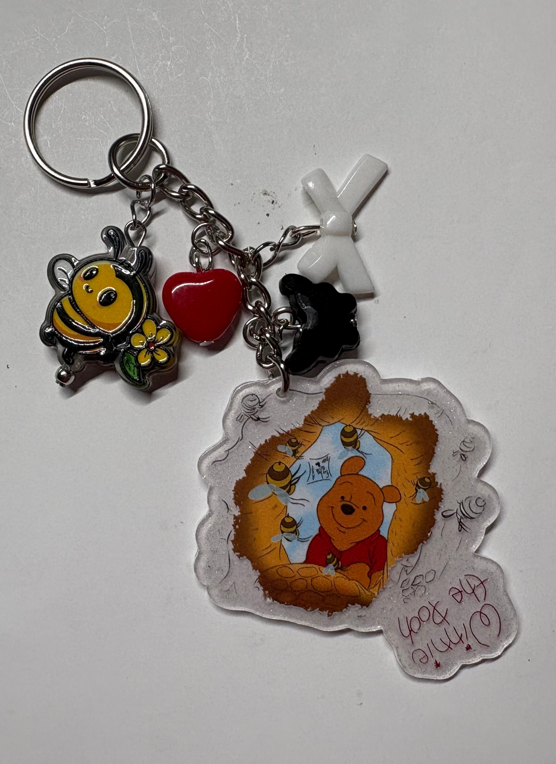 Honey Bee Junk Keychain